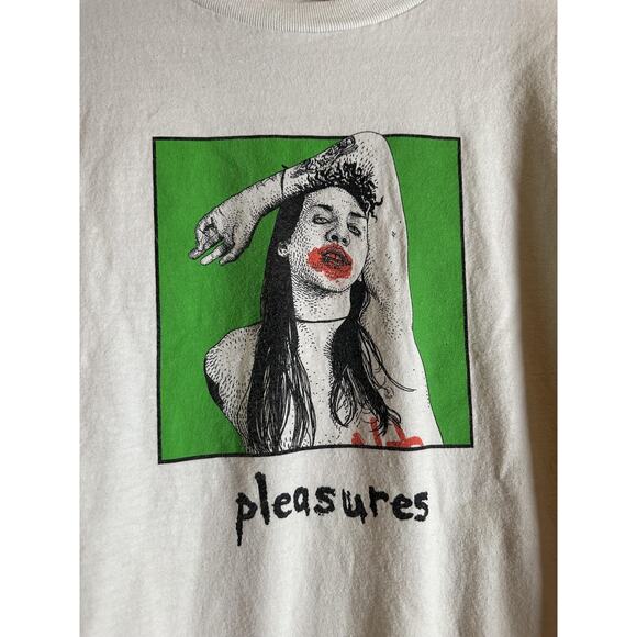 Pleasures Marilyn Manson Shirt Mens Large White Graphic Tee Punk Rock Streetwear - Picture 2 of 5